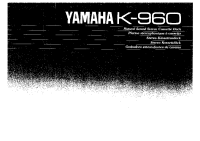 Yamaha K-960 - Owners Manual 